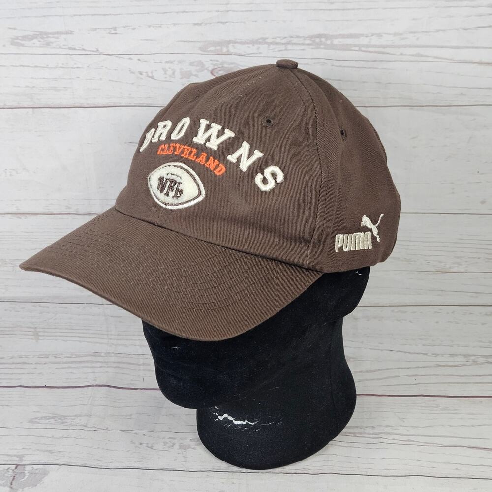 Cleveland Browns Puma Hat Baseball Cap Men's One Size Adjustable Brown NFL Pro